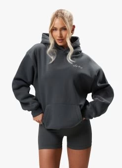 Gym King Reset Oversized Hood - Green Smoke -Fit Wear Shop RESETHOOD SCULPTSHORT GREENSMOKE 350