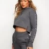 Gym King Results Tape Sky Crop Hood - Mid Grey Marl -Fit Wear Shop RESULTSTAPESKYHOODANDJOGGER MIDGREYMARL 208