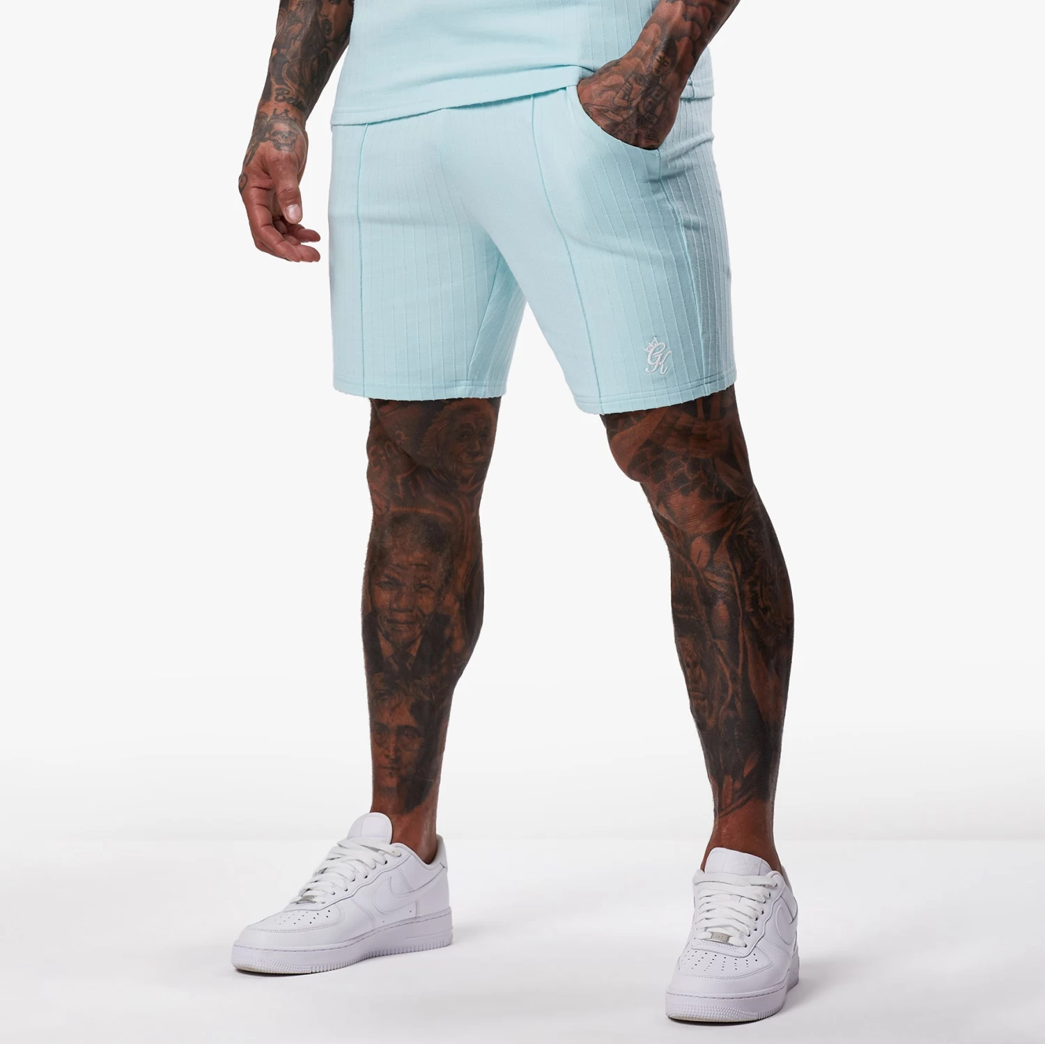Gym King Riviera Signature Short - Aqua Sky 4 Gym King Riviera Signature Short - Aqua Sky - Image 2