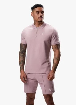 Gym King Riviera Signature Polo - Dusky Pink -Fit Wear Shop RIVIERAPOLO SHORT DUSKYPINKPOS A2COHSHR A2COL146