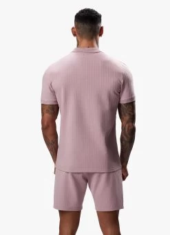 Gym King Riviera Signature Polo - Dusky Pink -Fit Wear Shop RIVIERAPOLO SHORT DUSKYPINKPOS A2COHSHR A2COL147