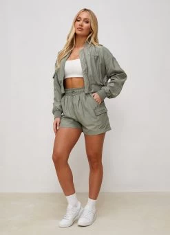 Gym King Satin Cargo Shorts - Dusky Sage -Fit Wear Shop SATINCARGOBOMBER SHORTS DUSKYSAGEWCJ B2CBVWSR B2CBW 227 f9d3fabf c662 488a b3d1 6d1b098eead2