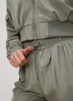 Gym King Satin Cargo Shorts - Dusky Sage -Fit Wear Shop SATINCARGOBOMBER SHORTS DUSKYSAGEWCJ B2CBVWSR B2CBW 239