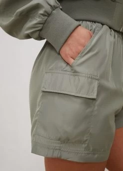 Gym King Satin Cargo Shorts - Dusky Sage -Fit Wear Shop SATINCARGOBOMBER SHORTS DUSKYSAGEWCJ B2CBVWSR B2CBW 242