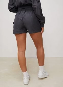 Gym King Satin Cargo Shorts - Graphite -Fit Wear Shop SATINCARGOBOMBER SHORTS GRAPHITEWCJ A2D33WTB A2D36 255