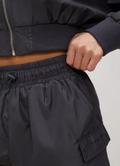 Gym King Satin Cargo Shorts - Graphite -Fit Wear Shop SATINCARGOBOMBER SHORTS GRAPHITEWCJ A2D33WTB A2D36 262