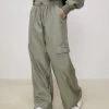 Gym King Satin Cargo Pants - Dusky Sage -Fit Wear Shop SATINCARGOPANTS DUSKYSAGEWTB B2CBX 244