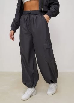 Gym King Satin Cargo Pants - Graphite -Fit Wear Shop SATINCARGOPANTS GRAPHITEWTB A2D36 271