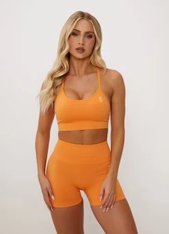 Gym King Sculpt Seamless Bra - Papaya Orange -Fit Wear Shop SCULPTBRA SHORT PAPAYAORANGEWBT A2CH1WSR A2CH5 228