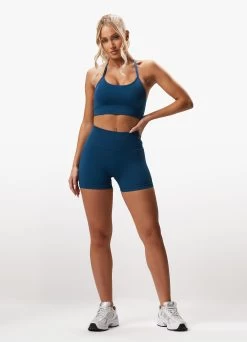 Gym King Sculpt Seamless 3" Short - Marine Teal 21 Gym King Sculpt Seamless 3" Short - Marine Teal -Fit Wear Shop SCULPTSEAMLESSBRA SHORT MARINETEALWBT A2AYMWSR A2BQ5 285
