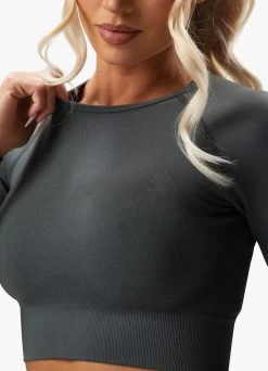 Gym King Sculpt Seamless LS Top - Green Smoke 21 Gym King Sculpt Seamless LS Top - Green Smoke -Fit Wear Shop SCULPTSEAMLESSLSTOP LEGGING GREENSMOKEWLT A2AYRWLG A2AYW 307