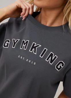 Gym King Shadow Boyfriend Tee - Shadow Grey 16 Gym King Shadow Boyfriend Tee - Shadow Grey -Fit Wear Shop SHADOWBFTEE SHADOWGREYWST A2D3C 139