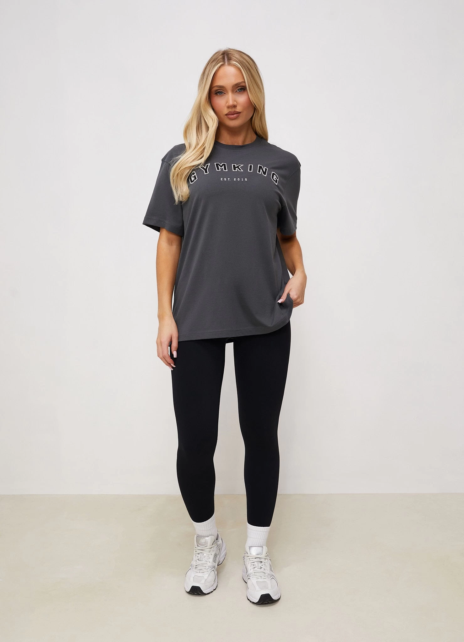 Gym King Shadow Boyfriend Tee - Shadow Grey 5 Gym King Shadow Boyfriend Tee - Shadow Grey - Image 3
