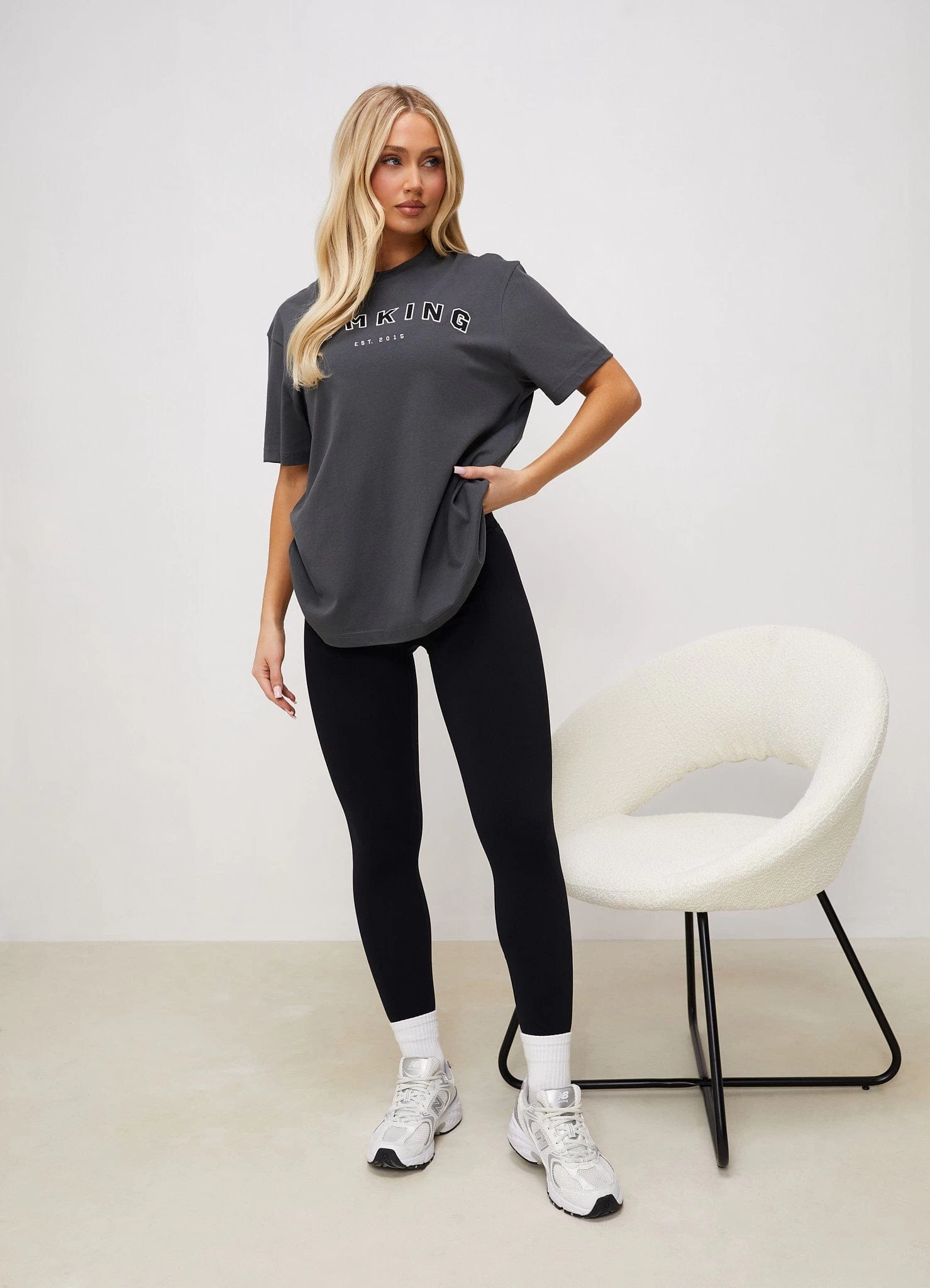 Gym King Shadow Boyfriend Tee - Shadow Grey 8 Gym King Shadow Boyfriend Tee - Shadow Grey - Image 6