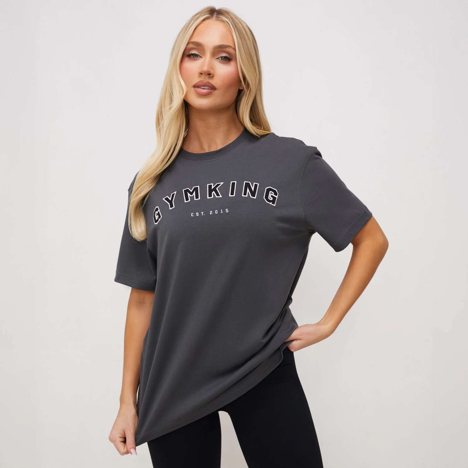 Gym King Shadow Boyfriend Tee - Shadow Grey 4 Gym King Shadow Boyfriend Tee - Shadow Grey - Image 2