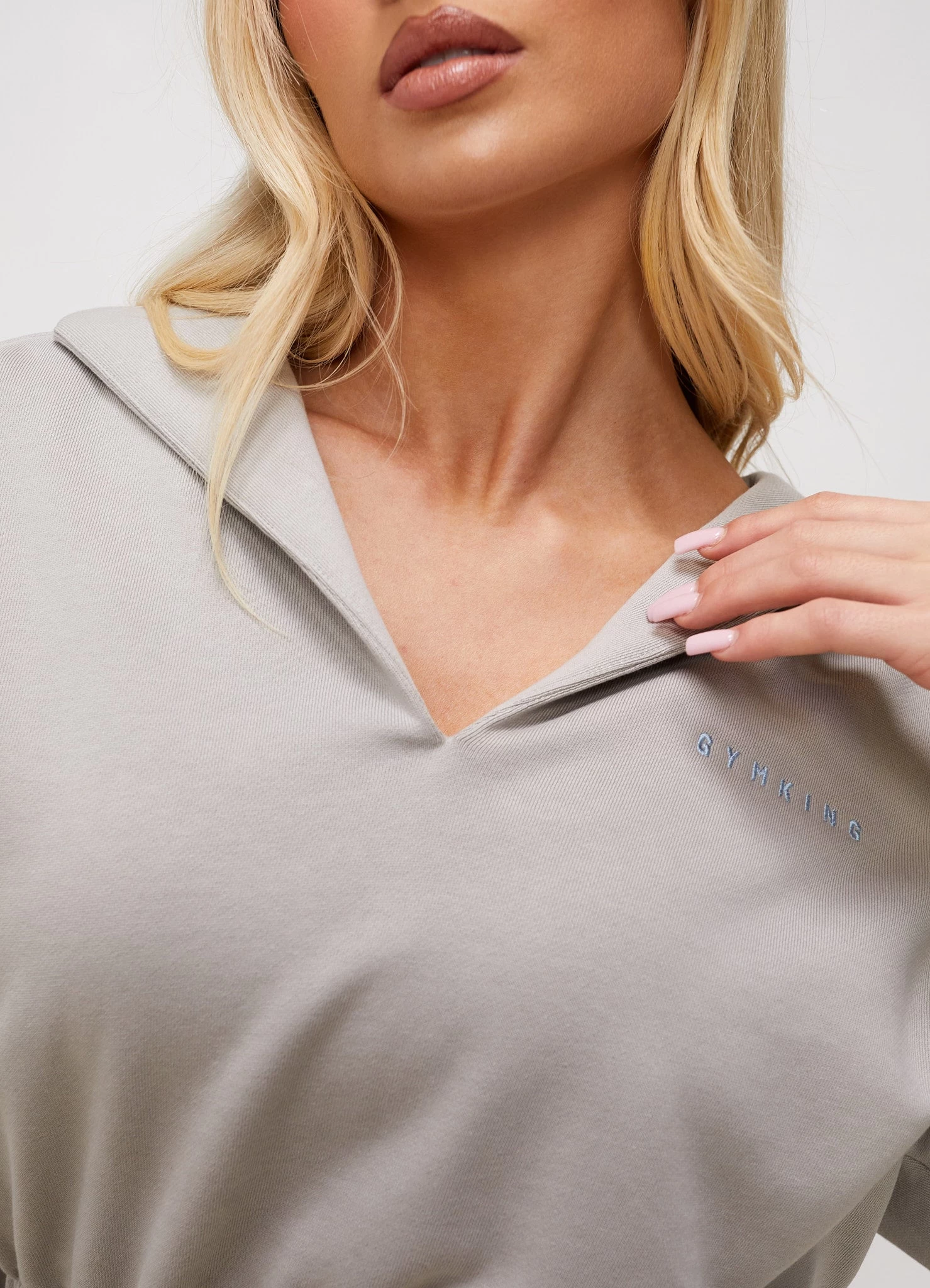 Gym King Shadow Cropped Funnel & Jogger - Dove Grey 10 Gym King Shadow Cropped Funnel & Jogger - Dove Grey - Image 8