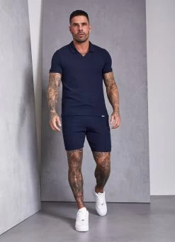 Gym King Signature Texture Polo - Navy -Fit Wear Shop SIGNATURECATALOGUE249246