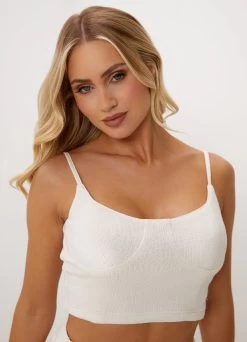 Gym King Signature Knit Bralette - Ecru -Fit Wear Shop SIGNATUREKNITTOP CREAM 102