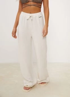 Gym King Signature Knit Wide Leg Trousers - Ecru 25 Gym King Signature Knit Wide Leg Trousers - Ecru -Fit Wear Shop SIGNATUREKNITTROUSERS 94