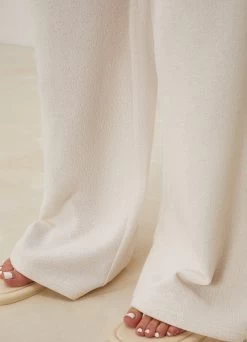 Gym King Signature Knit Wide Leg Trousers - Ecru 23 Gym King Signature Knit Wide Leg Trousers - Ecru -Fit Wear Shop SIGNATUREKNITTROUSERS 98