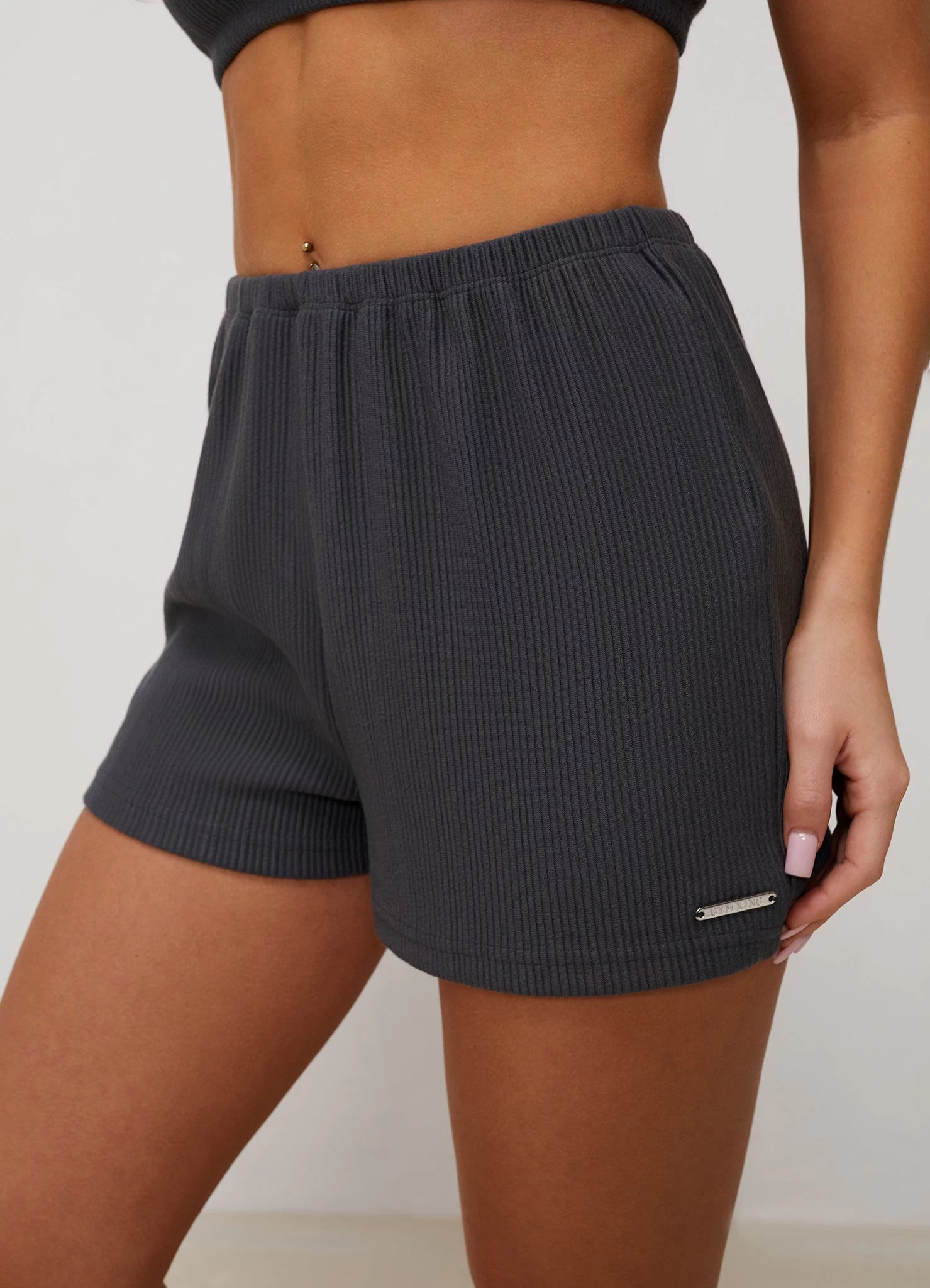 Gym King Signature Rib Short - Graphite 3 Gym King Signature Rib Short - Graphite