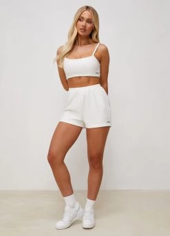 Gym King Signature Rib Bralette - Milk White -Fit Wear Shop SIGNATURERIBBRALETTE SHORT MILKWHITEWVS A2CAIWSR A2CAT 277