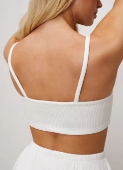 Gym King Signature Rib Bralette - Milk White -Fit Wear Shop SIGNATURERIBBRALETTE SHORT MILKWHITEWVS A2CAIWSR A2CAT 286
