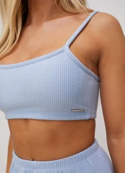 Gym King Signature Rib Bralette - Pale Blue 11 Gym King Signature Rib Bralette - Pale Blue -Fit Wear Shop SIGNATURERIBBRALETTE SHORT PALEBLUEWVS A2CAMWSR A2CAV 316