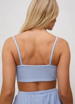 Gym King Signature Rib Bralette - Pale Blue 13 Gym King Signature Rib Bralette - Pale Blue -Fit Wear Shop SIGNATURERIBBRALETTE SHORT PALEBLUEWVS A2CAMWSR A2CAV 319
