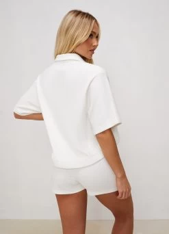 Gym King Signature Rib Crop Shirt - Milk White -Fit Wear Shop SIGNATURERIBSHIRT MILKWHITEWST A2CAEWSR A2CAT 291