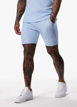Gym King Signature Texture Short - Cloud Blue 18 Gym King Signature Texture Short - Cloud Blue -Fit Wear Shop SIGNATURETEXTUREPOLO SHORT CLOUDBLUEPOS A2CNUSHR A2CNZ191