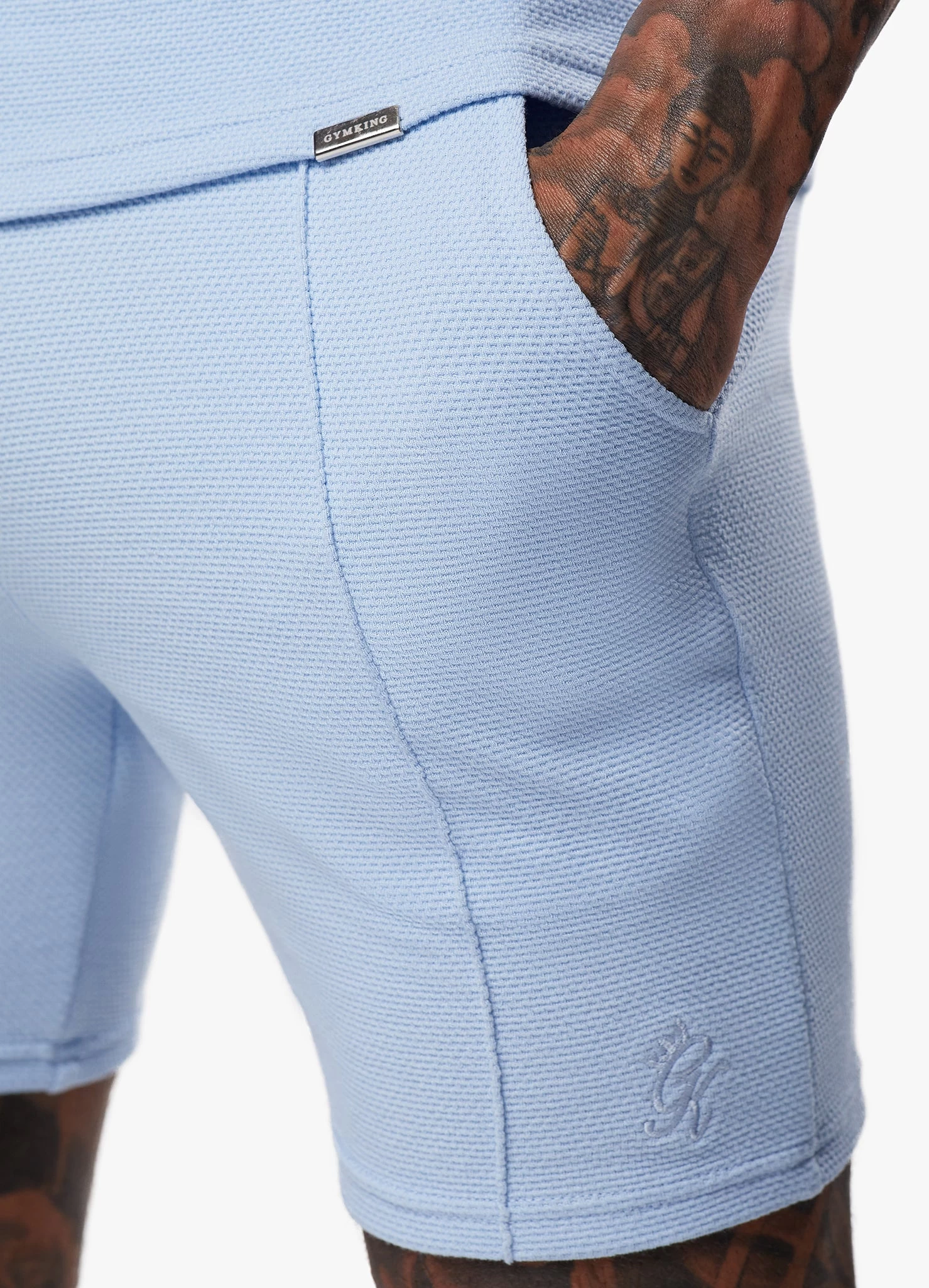 Gym King Signature Texture Short - Cloud Blue 11 Gym King Signature Texture Short - Cloud Blue - Image 9