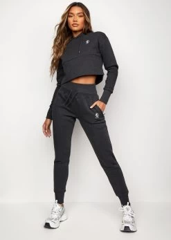 Gym King Sky Fleece Crop Hoodie - Charcoal Marl/White -Fit Wear Shop SKYSCRIPTHOOD SKYSCRIPTJOGGER CHARCOALMARLWHITEWHD B258PWTB B258R 43 950d066e 7357 4f74 9297 d82a91053f08