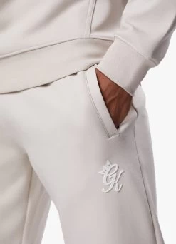 Gym King Split Linear Jogger - Stone Grey -Fit Wear Shop SPLITLINEARHOOD JOGGER STONEGREYHDE B2CY8TSB B2CY912