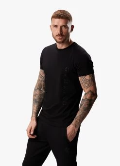 Gym King Split Linear Tee - Black -Fit Wear Shop SPLITLINEARTEE BLACKSST A2CR6 03