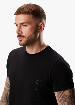 Gym King Split Linear Tee - Black -Fit Wear Shop SPLITLINEARTEE BLACKSST A2CR6 04