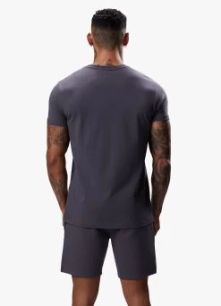 Gym King Split Linear Tee - Graphite -Fit Wear Shop SPLITLINEARTEE SHORT GRAPHITESST A2CR3SHR A2CR728