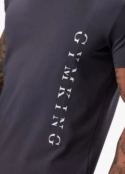 Gym King Split Linear Tee - Graphite -Fit Wear Shop SPLITLINEARTEE SHORT GRAPHITESST A2CR3SHR A2CR732