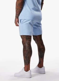 Gym King Split Linear Short - Soft Blue -Fit Wear Shop SPLITLINEARTEE SHORT SOFTBLUESST A2CR4SHR A2CR819