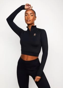 Gym King 1/4 Zip Funnel - Black/Rose Gold 17 Gym King 1/4 Zip Funnel - Black/Rose Gold -Fit Wear Shop SPORTPIPED14ZIPFUNNEL SPORTCORELEGGING BLACKROSEGOLDWTT A25Y5WLG B256K 164