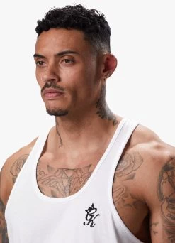 Gym King Stringer Jersey Vest - White -Fit Wear Shop STRINGERVEST WHITEVST 0499198
