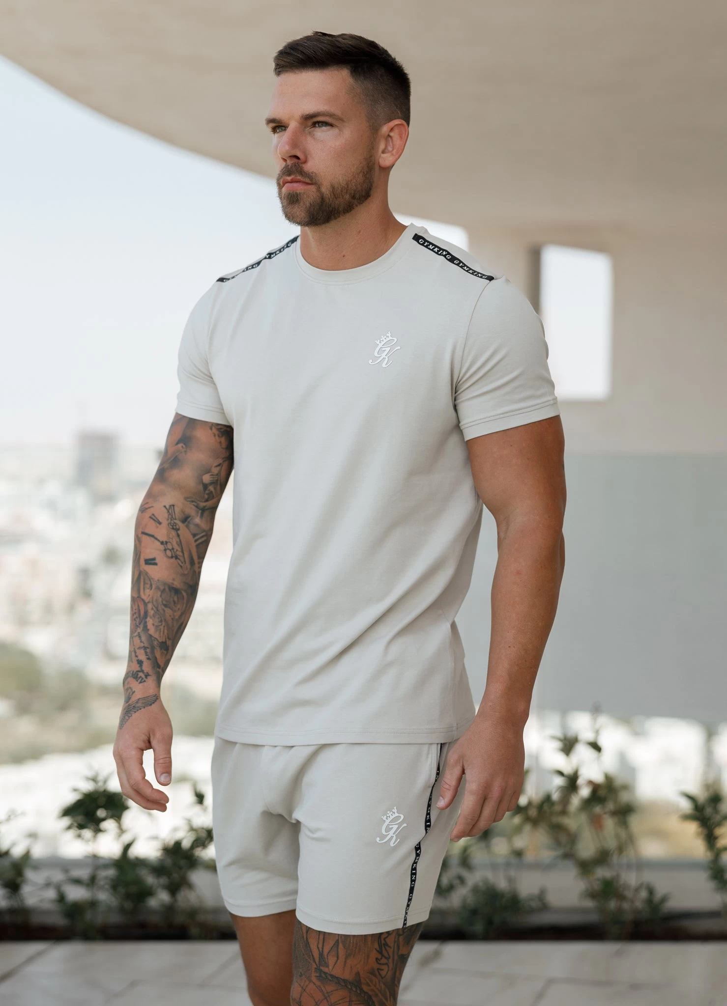 Gym King Taped Jersey Tee - Light Stone 3 Gym King Taped Jersey Tee - Light Stone