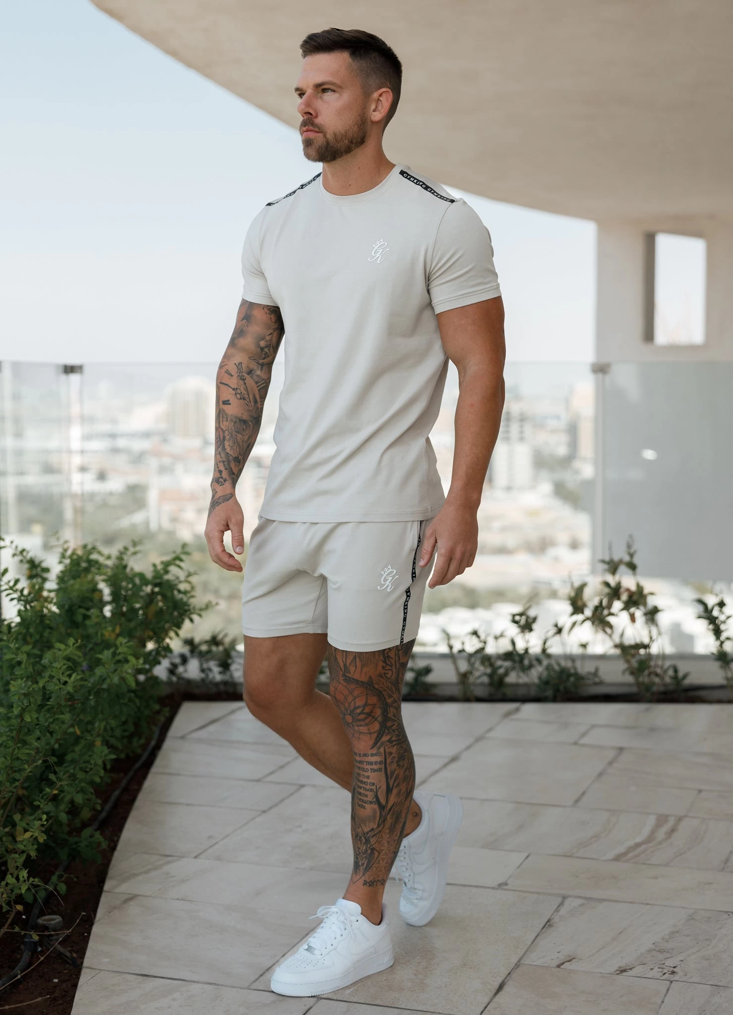 Gym King Taped Jersey Tee - Light Stone 6 Gym King Taped Jersey Tee - Light Stone - Image 4