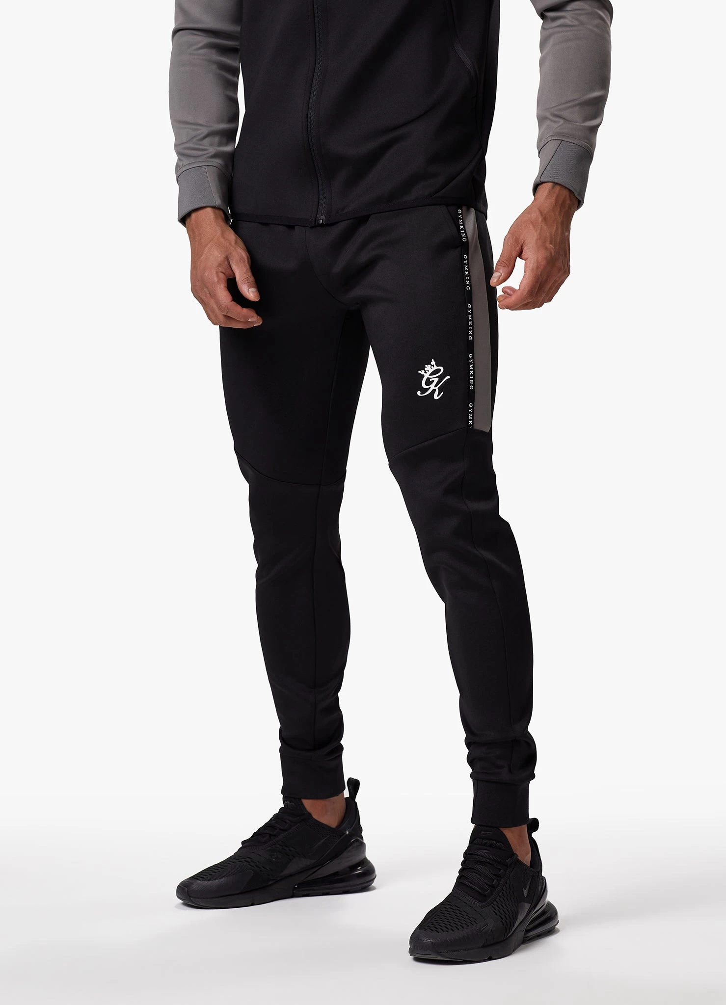 Gym King Taped Core Plus Tracksuit - Black/Steel 6 Gym King Taped Core Plus Tracksuit - Black/Steel - Image 4