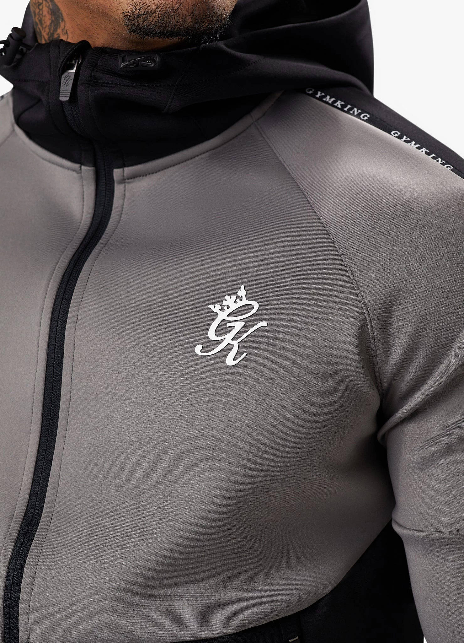 Gym King Taped Core Plus Tracksuit - Black/Steel 9 Gym King Taped Core Plus Tracksuit - Black/Steel - Image 7