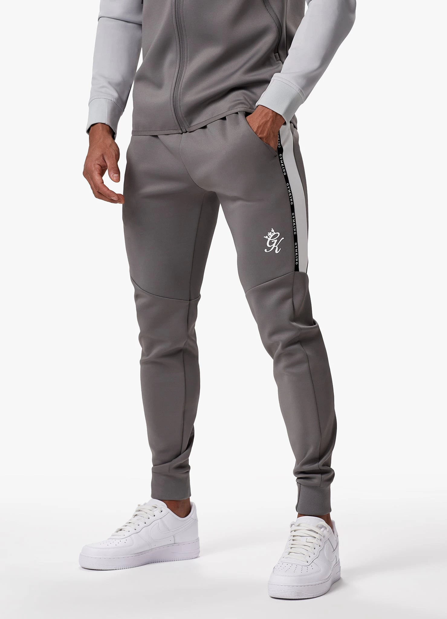 Gym King Taped Core Plus Tracksuit - Silver Grey/Steel 6 Gym King Taped Core Plus Tracksuit - Silver Grey/Steel - Image 4