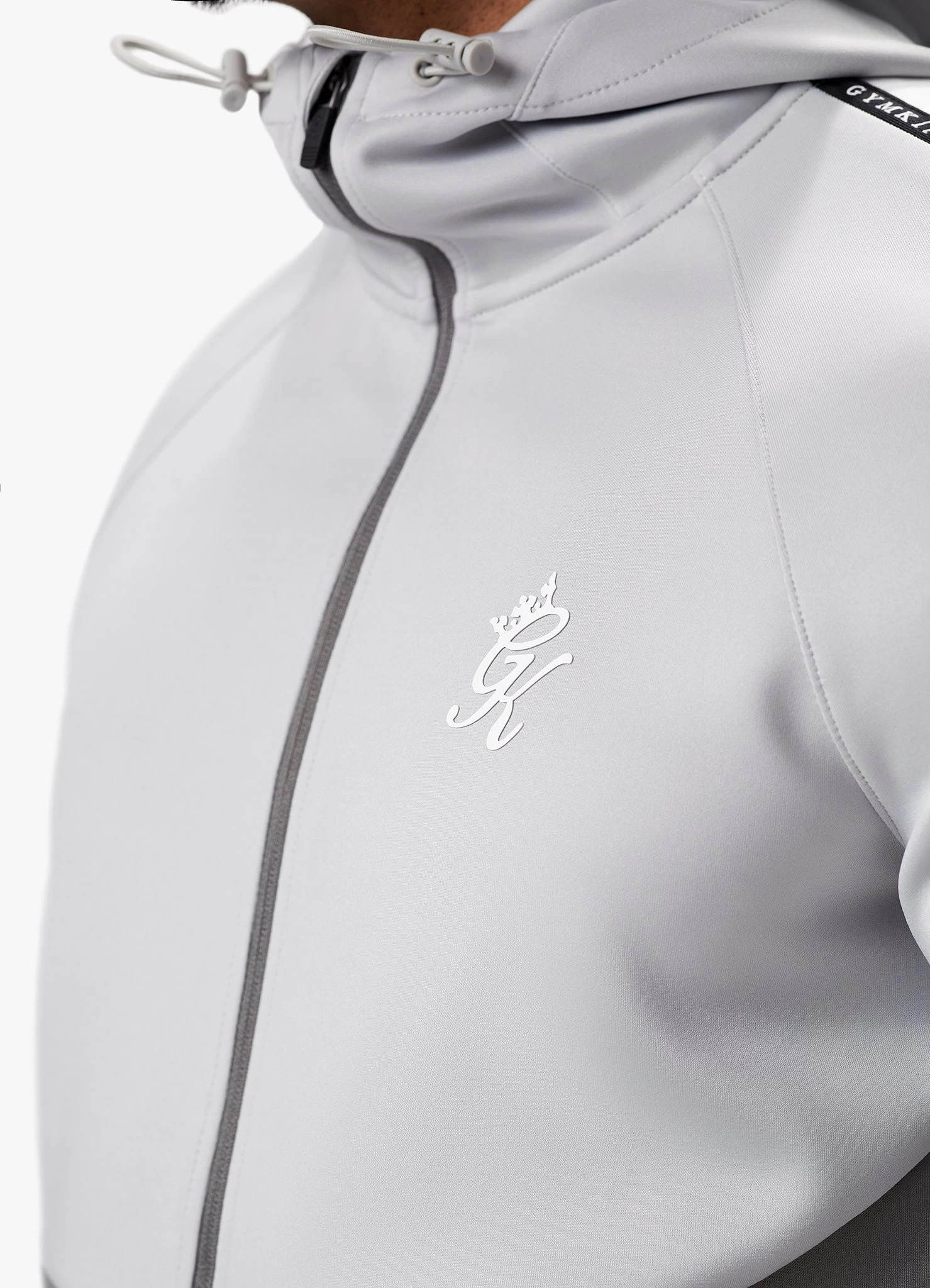 Gym King Taped Core Plus Tracksuit - Silver Grey/Steel 19 Gym King Taped Core Plus Tracksuit - Silver Grey/Steel - Image 17