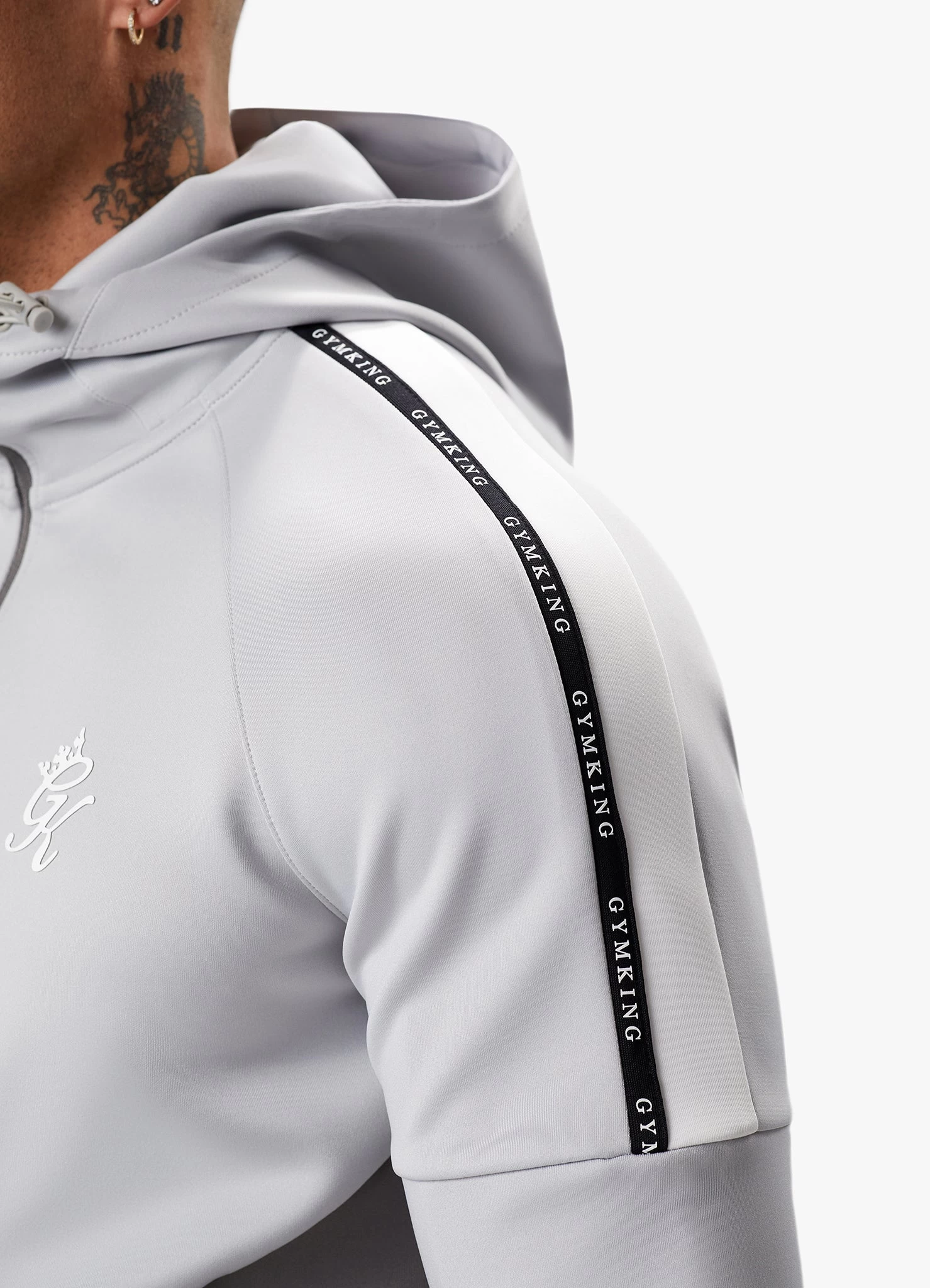 Gym King Taped Core Plus Tracksuit - Silver Grey/Steel 9 Gym King Taped Core Plus Tracksuit - Silver Grey/Steel - Image 7