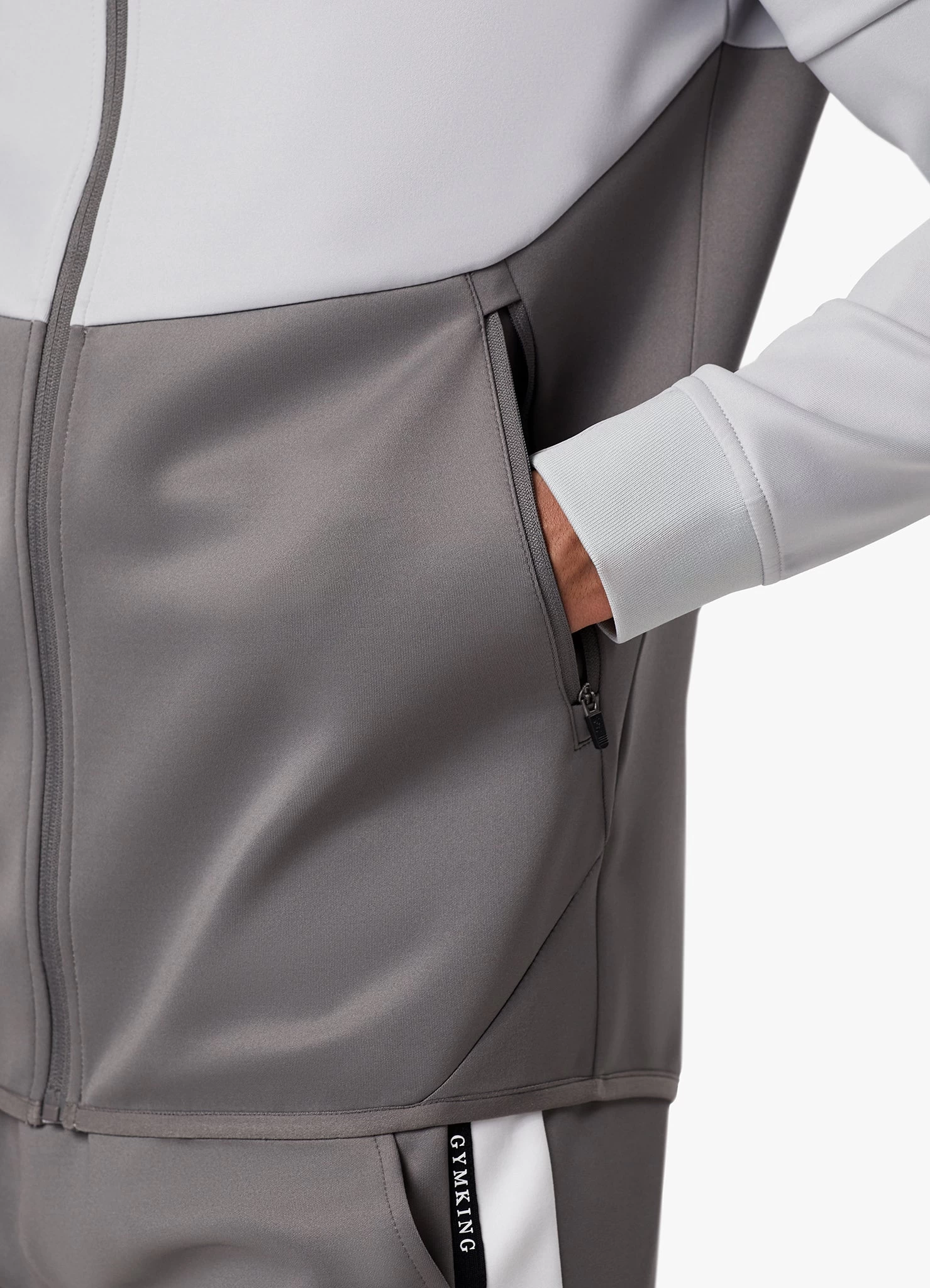 Gym King Taped Core Plus Tracksuit - Silver Grey/Steel 11 Gym King Taped Core Plus Tracksuit - Silver Grey/Steel - Image 9