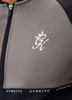 Gym King Taped Core Plus Jacket - Black/Steel -Fit Wear Shop TAPEDCOREPLUSJACKET BLACKSTEELCJK B2CW0 71